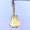 Marque page ukulele doré