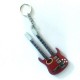 Porte clés guitare collection double manche rouge