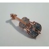 Broche dorée violon