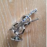 Violon argenté miniature Crystocraft