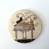 Magnet rond piano a queue avec chat