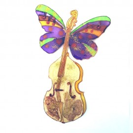 Violoncelle magnétique fantaisie papillon