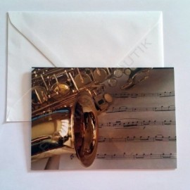 Carte de vœux Saxophone