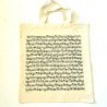 Sac en tissu notes de musique Blanc écru