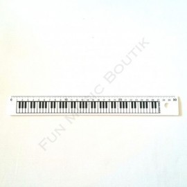 Règle 30 cm blanche clavier de piano