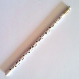 Crayon gris note double croche Blanc avec gomme