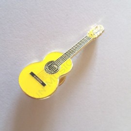 Pins guitare classique jaune miniature